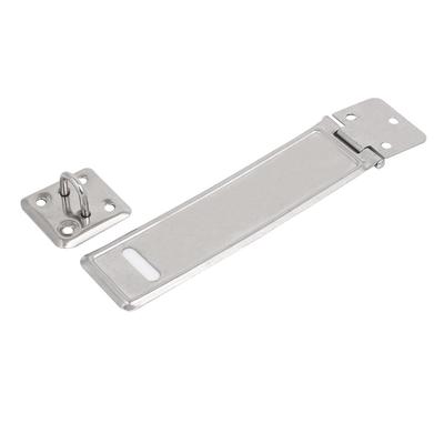 5.5" Length Metal Latch Gate Door Lock Safety Hasp Staple Silver Tone - Silver Tone