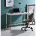 Contemporary Style Midriaks Writing Desk with/USB Port, Wooden Countertop and Metal Desk MDF Panel, Suitable Forhome/Office