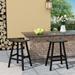 Polytrends Laguna HDPE All Weather Poly Outdoor Patio Bar Stool - Saddle Seat 29" (Set of 2)