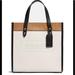 Coach Bags | Coach Field Chalk/Brass In Colorblock Leather With Coach Badge | Color: Brown/White | Size: Small