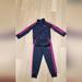 Adidas Matching Sets | Adidas Sweatsuit Coordinated Set Zip Up Top And Sweatpants Black Magenta 5y | Color: Black/Pink | Size: 5g