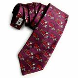 Burberry Accessories | Burberrys Of London Mens Neck Tie Silk Firetrucks | Color: Purple/Black | Size: Os