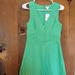 J. Crew Dresses | J.Crew Spring Green Chevron Pleated Dress Size 0 Nwt | Color: Green | Size: 0