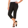 Plus Size Women's Everyday Cotton Twill Capri by Catherines in Black (Size 5XWP)