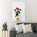 Red Barrel Studio® Four Red Roses On Clear Vase - 1 Piece Rectangle Graphic Art Print On Wrapped Canvas in Red/White | 14 H x 11 W x 2 D in | Wayfair