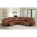 Multi Color Reclining Sectional - Red Barrel Studio® Averelle 177" Wide Genuine Leather Reversible Reclining Corner Sectional Genuine Leather | Wayfair