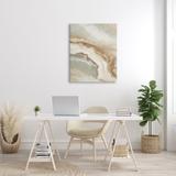 Stupell Industries Abstract Stream Water Design Brown Beige Gray - Graphic Art on Wood Canvas/Metal | 40 H x 1.5 W x 30 D in | Wayfair