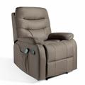 Poltrona Massaggiante ecode Relax Imperial eco-8500 in Tessuto Colore Marrone Con Funzione Massaggio