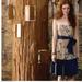 Anthropologie Dresses | Anthropologie Tabitha Strapless Dress | Color: Blue/Tan | Size: 0