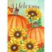 Toland Home Garden Pumpkins and Sunflowers Polyester 40 x 28 House Flag in Orange/Yellow | 40 H x 28 W in | Wayfair 1012208