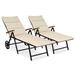 Arlmont & Co. Gracely 73" Long Single Chaise w/ Cushions Metal in Black | 29.5 H x 27.5 W x 73 D in | Outdoor Furniture | Wayfair