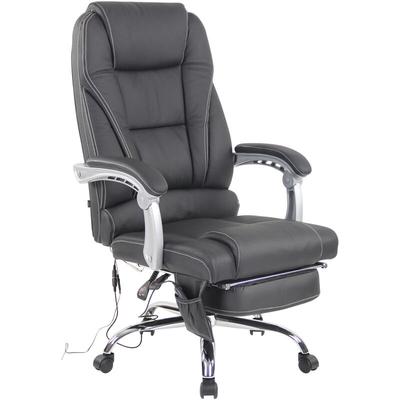 Bürostuhl Pacific Echtleder mit Massagefunktion schwarz Image