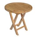 Table d'appoint de jardin ronde Ø 50cm en teck