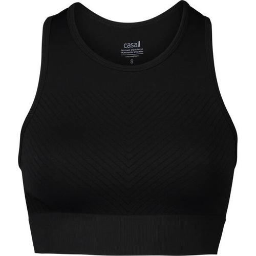 CASALL Damen Shirt Essential Block Seamless Sport Top, Größe M in Schwarz