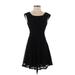Forever 21 Casual Dress - A-Line: Black Print Dresses - Women's Size Small