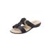 Women's The Dawn Slip On Sandal by Comfortview in Black (Size 7 1/2 M)
