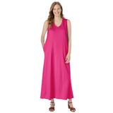 Plus Size Women's Sleeveless Scoopneck Dress by Woman Within in Raspberry Sorbet (Size 34/36)