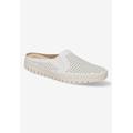 Extra Wide Width Women's Refresh Mule by Bella Vita in White Leather (Size 7 WW)