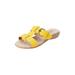Extra Wide Width Women's The Dawn Slip On Sandal by Comfortview in Yellow (Size 10 1/2 WW)