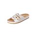 Extra Wide Width Women's The Summer Slip On Footbed Sandal by Comfortview in White (Size 9 1/2 WW)