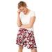 Plus Size Women's Flowy Shorts by ellos in Fresh Pomegranate Print (Size 18/20)