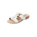 Wide Width Women's The Dawn Slip On Sandal by Comfortview in White (Size 11 W)