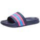 KangaROOS Unisex K-Slide Stripe Sandale, dk Navy/Daisy pink, 39 EU