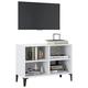 Gawany TV Cabinets with Metal Legs TV Shelf TV Stand TV Storage Combination TV Shelves TV Unit Cabinet Stand Sideboard for Living Room, Entertainment Room, Office White 69.5x30x50 cm