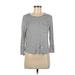 H&M 3/4 Sleeve T-Shirt: Gray Tops - Women's Size Medium