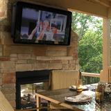 Storm Shell OUTDOOR TV ENCLOSURE in Black | 33.8 H x 54.6 W x 8 D in | Wayfair SS-55