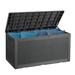 KUTIME 100 Gallon Water Resistant Resin Lockable Deck Box Resin in Black | 25.5 H x 21.46 W x 48 D in | Wayfair KT-DBTW100