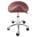 Inbox Zero Hallveig Height Adjustable Ergonomic Saddle Stool Metal/Fabric in Red | 25.5 H x 19.5 W x 19.5 D in | Wayfair