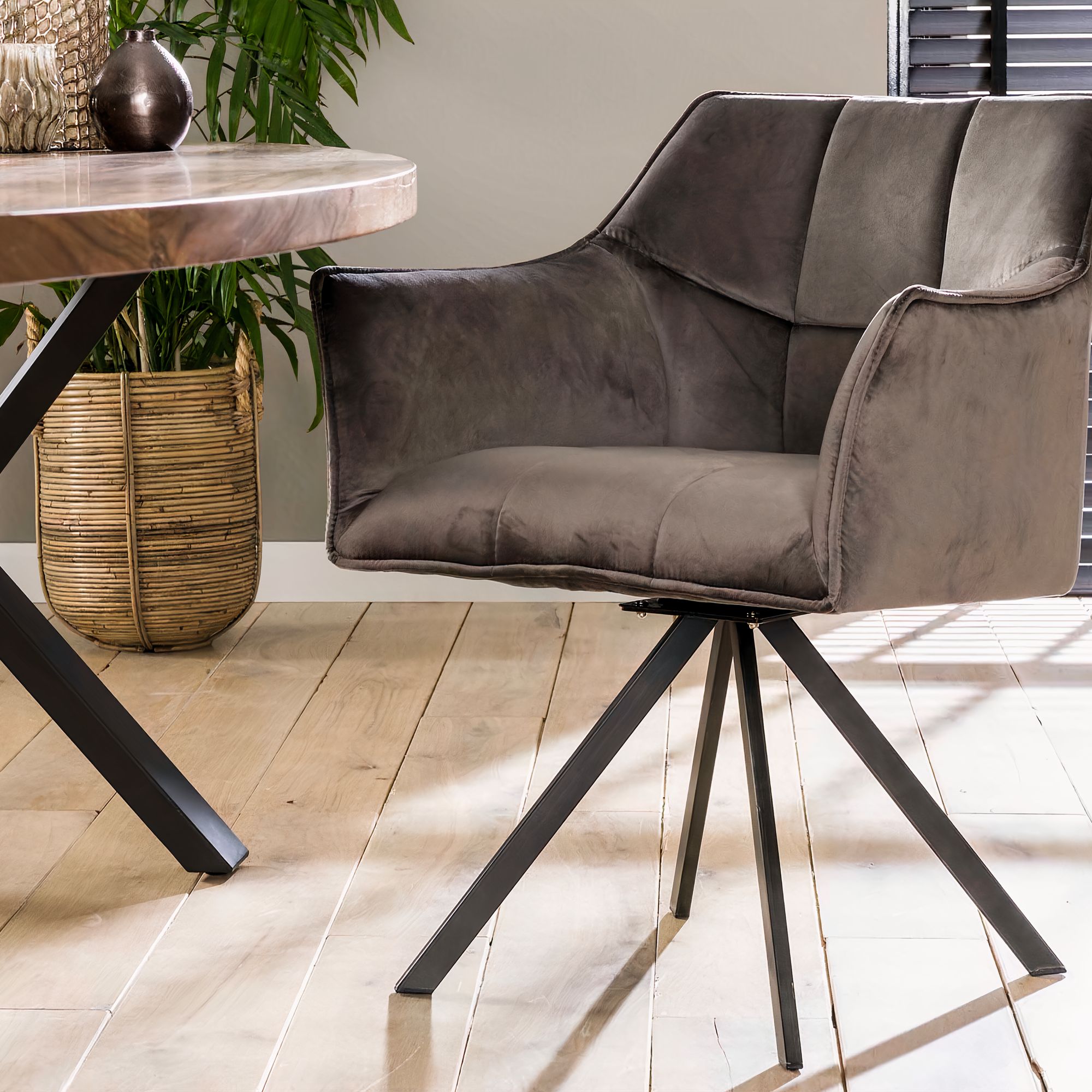 designline »Ohana« Sessel Anthrazit velvet