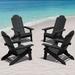 WINSOON All Weather HIPS Outdoor Folding Adirondack Chair