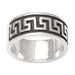 Ancient Fretwork,'Wide Sterling Silver Men's Ring with Fretwork Design'