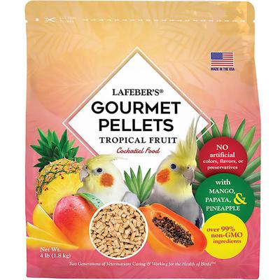 Lafeber's Tropical Fruit Pellets Cockatiel Dry Food, 4 lbs.
