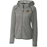 Women's Cutter & Buck Heathered Gray Wisconsin-Milwaukee Panthers Mainsail Full-Zip Hoodie