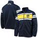 Men's G-III Sports by Carl Banks Navy/Gold Milwaukee Brewers Power Pitcher Full-Zip Track Jacket