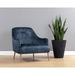 Lounge Chair - Everly Quinn Madgline LOUNGE CHAIR - NONO SHITAKE Polyester in Blue | 31 H x 30.75 W x 32.5 D in | Wayfair