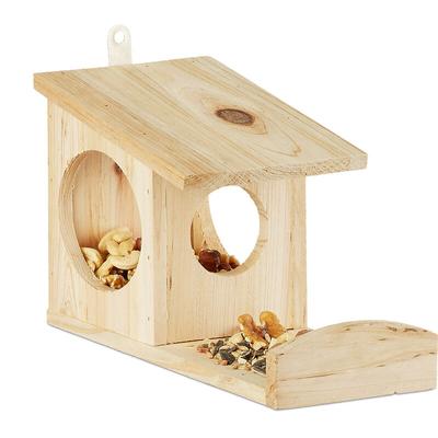 Eichhörnchen Futterhaus, Futterkasten für Eichhörnchen, zum Aufhängen, Holz, hbt: 17,5 x 14 x 25 Image
