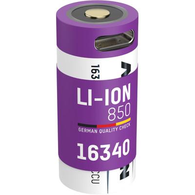 Li-Ion Akku16340 Lithium Accu wiederaufladbar CR123A usb-c Eingang - Ansmann