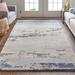 Everley Abstract Tufted Wool Rug, Ivory Sand/Ice Blue, Area Rug