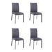 Somette Amanda Curved Back Dining Chair in Ash, Set of 4