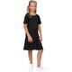 Urban Classics Mädchen Kleid Girls Valance Tee Dress, Sommer Volantkleid für Mädchen, Kurzarm, black, 134/140