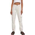 Urban Classics Women's Ladies Organic Stretch Denim Cargo Pants Hose, Offwhite raw, 34