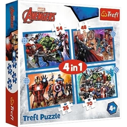 Marvel Avengers, 4 in 1 Puzzle (Kinderpuzzle)