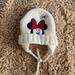 Disney Accessories | Minnie Mouse Beanie Kids | Color: White/Silver | Size: Osbb