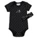 Girls Newborn & Infant Black Providence Friars Hearts Bodysuit Headband Set