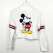 Disney Tops | Disney Mickey Mouse Cropped Sweater, L | Color: Cream/White | Size: L