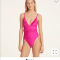 J. Crew Swim | J. Crew Plunge Ruffle One Piece Swim Suit | Color: Pink | Size: 4